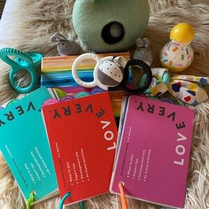 LOVEVERY Vibrant Kids Toy Set with Books and Rattles